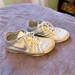 Nike White and Gray Athletic Shoes